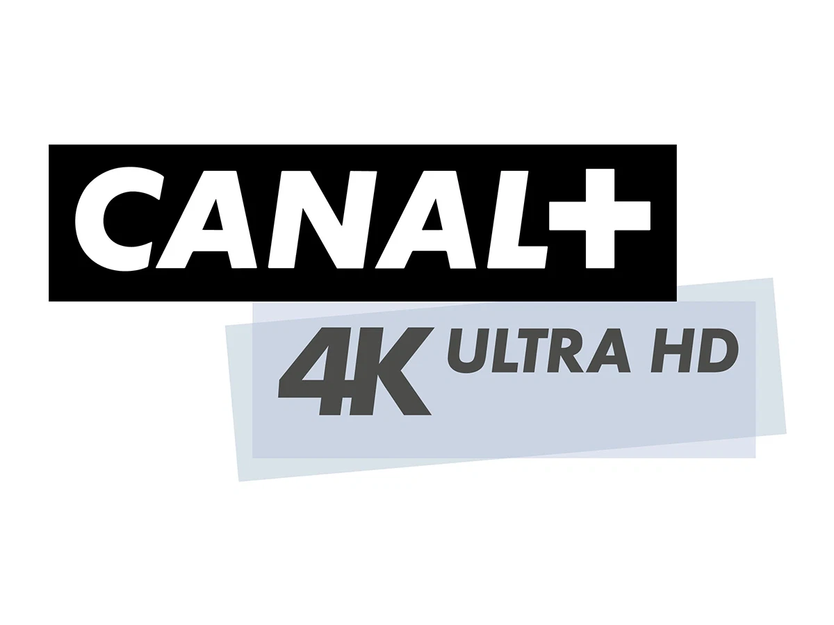 Canal+ logo with 4K Ultra HD label highlighting enhanced Ultra HD sports broadcasting offer.