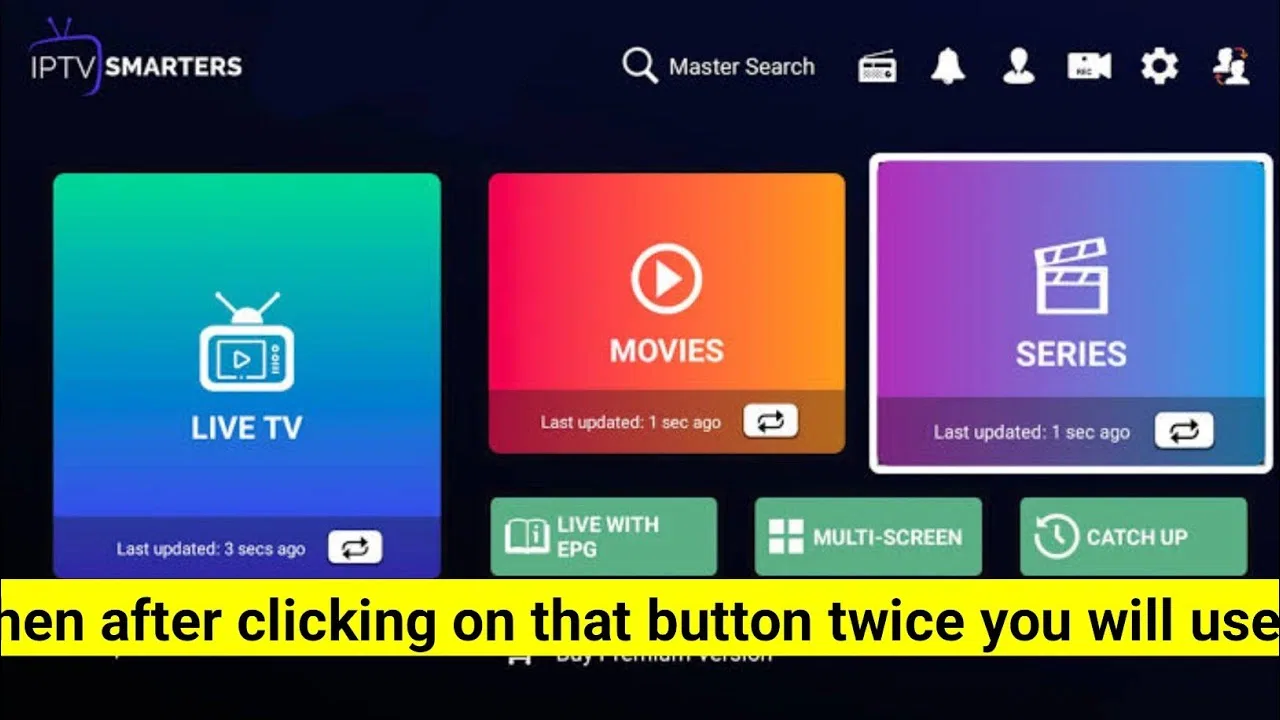 IPTV Smarters Pro interface 